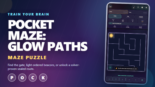 Pocket Maze: Glow Paths gameplay thumbnail