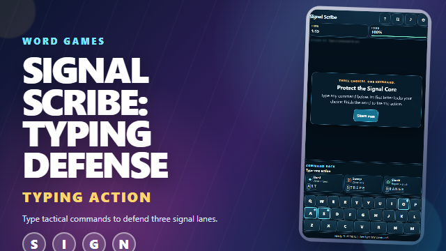 Signal Scribe: Typing Defense gameplay thumbnail